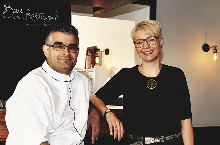 Bertrand et Vanessa, propriétaires du restaurant 